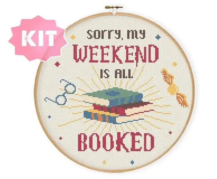 Rabatt | Sorry my weekend is all booked - Korsstygnskit