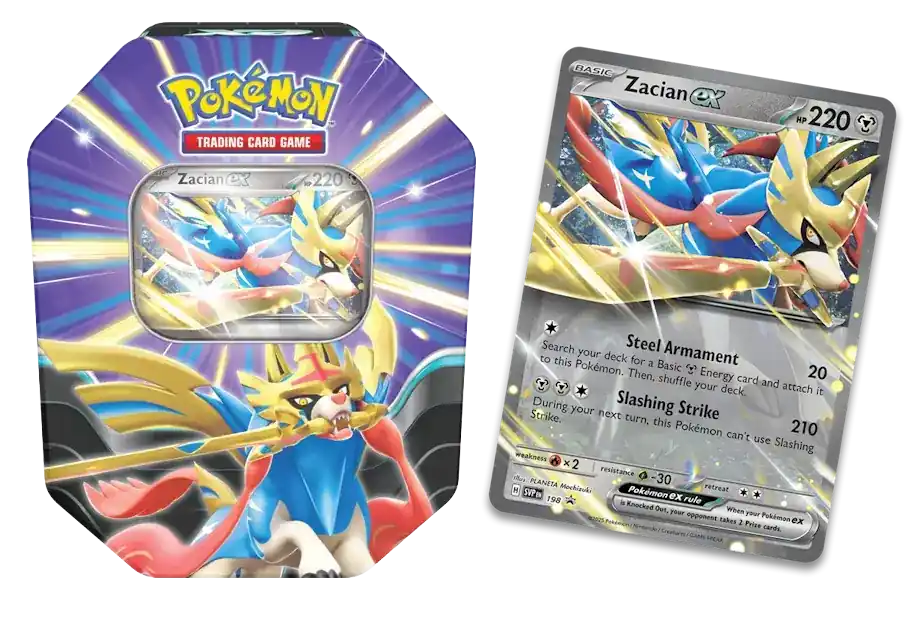 Pokémon TCG Slashing Legends Tin Zacian ex | Superpris