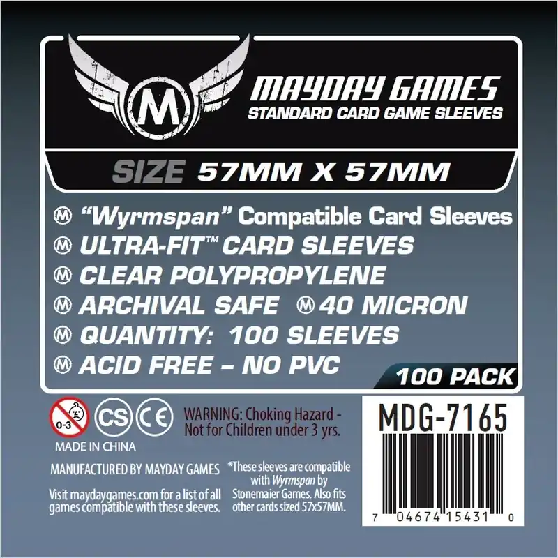 Wyrmspan Compatible Sleeves 57x57mm (100) | Tillverkarpris