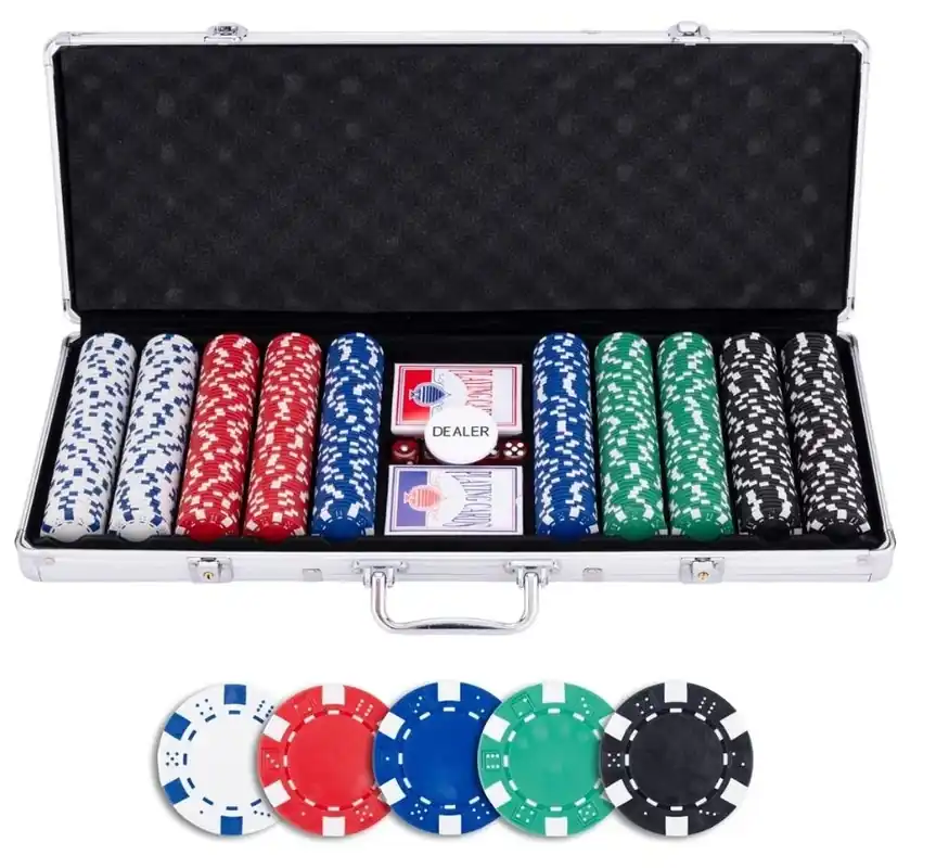 Pokerset I Metallvaska Med 500 Marker 115 Grams | Erbjudande