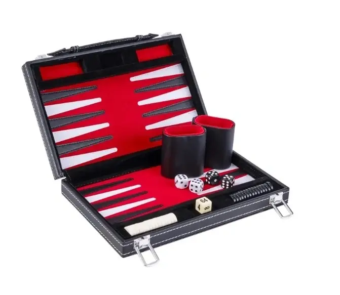 Ta chansen | Backgammon 11 ", red/black/white stitched