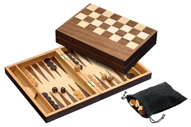 Chess Backgammon Checkers Set, field 32 mm, magnetic lock (2508) | Kanonerbjudande