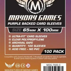 (65x100 mm) Mayday Games Card Sleeves - Magnum Ultra-Fit - Purple - Dagens erbjudande