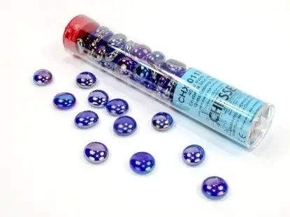 Expressleverans | Gaming Counters - Iridized Crystal Dark Blue (40)