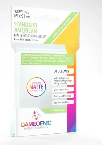 (59X91 mm) Gamegenic - Matte American Sleeves - Nyinkommet