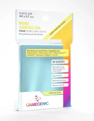 (44x67 mm) Gamegenic - PRIME Mini American Sleeves - Precis inkommet