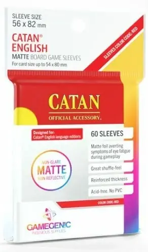 Erbjudande | (56x82 mm) Gamegenic - Matte Catan Sleeves