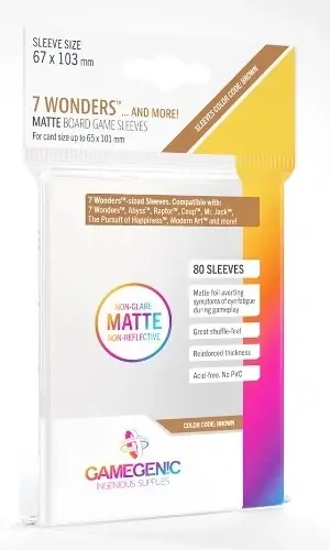 (67x103 mm) Gamegenic - Matte 7 Wonders Sleeves | Nyhet hos oss