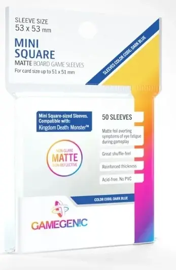 (53x53 mm) Gamegenic - Matte Mini Square Sleeves - Toppsäljare