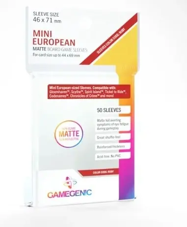 (46x71 mm) Gamegenic - Matte Mini European Sleeves | I lager