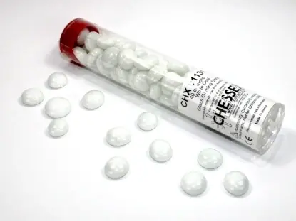Fabrikspris - Glass Gaming Stones - Opaque White (40)