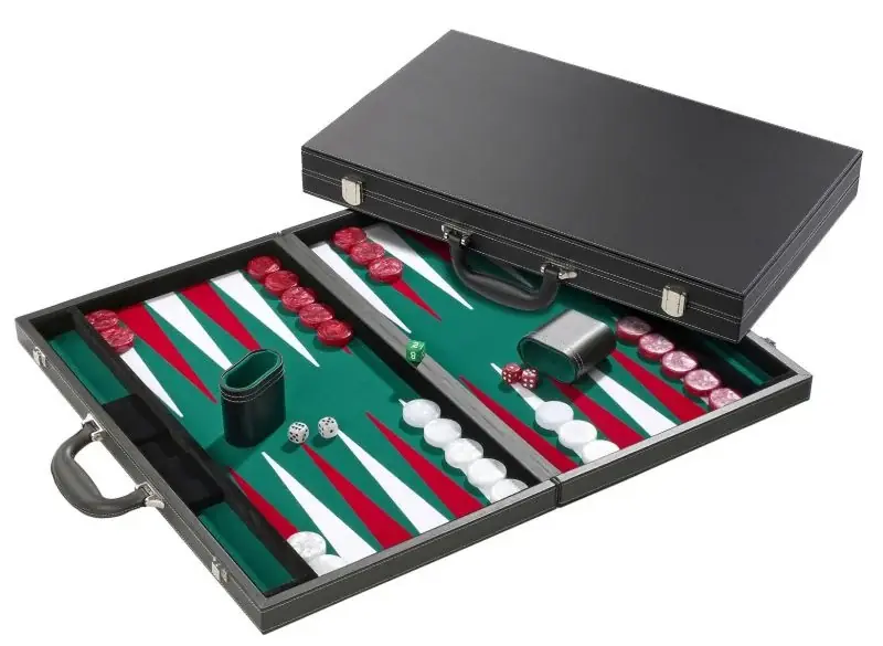 Backgammon Green Tournament Size, Synthetic Leather (1715) - Köp nu