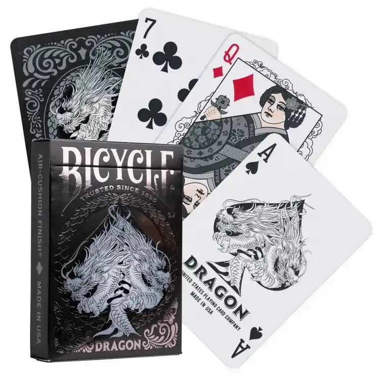 Bra pris just nu - Bicycle Dragon playing cards (Black)