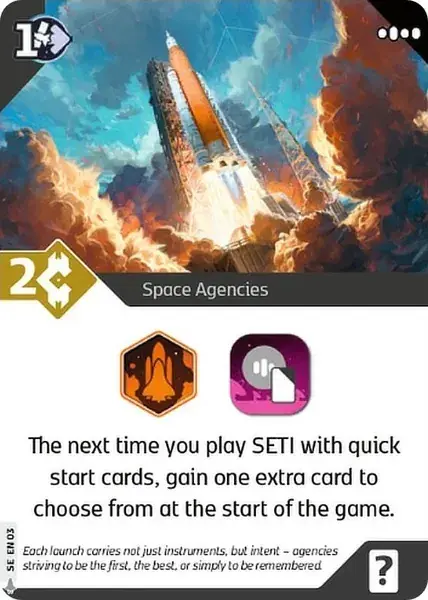 SETI Space Agencies Promo Card | Spara nu