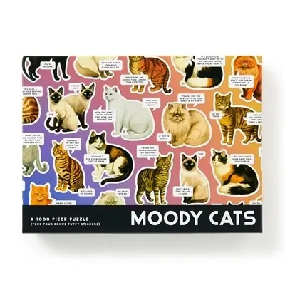 Kundernas favorit | Moody Cats 1000 Piece Puzzle