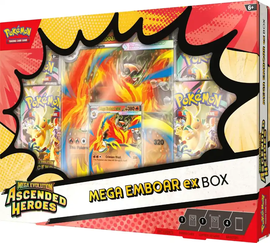 Pokémon TCG - Ascended Heroes Mega Emboar ex Box | Nytt i webbutiken