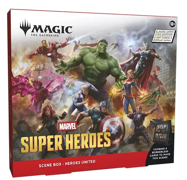 Magic The Gathering Marvel Super Heroes Scene Box - Heroes United - Premium