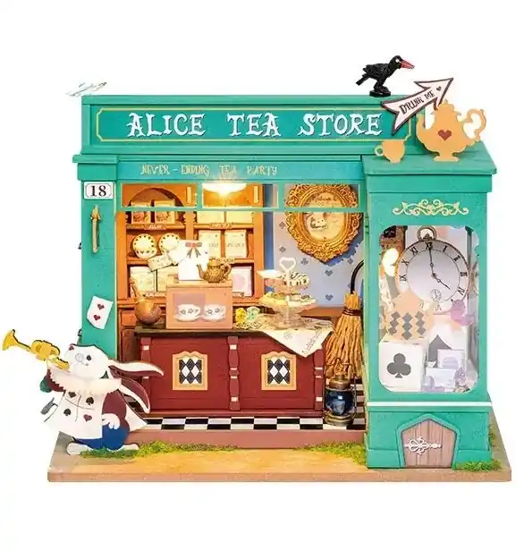 Alice Tea Store - DIY Miniature House, Bookshelf Decoration Kit - Rolife | Ny produkt