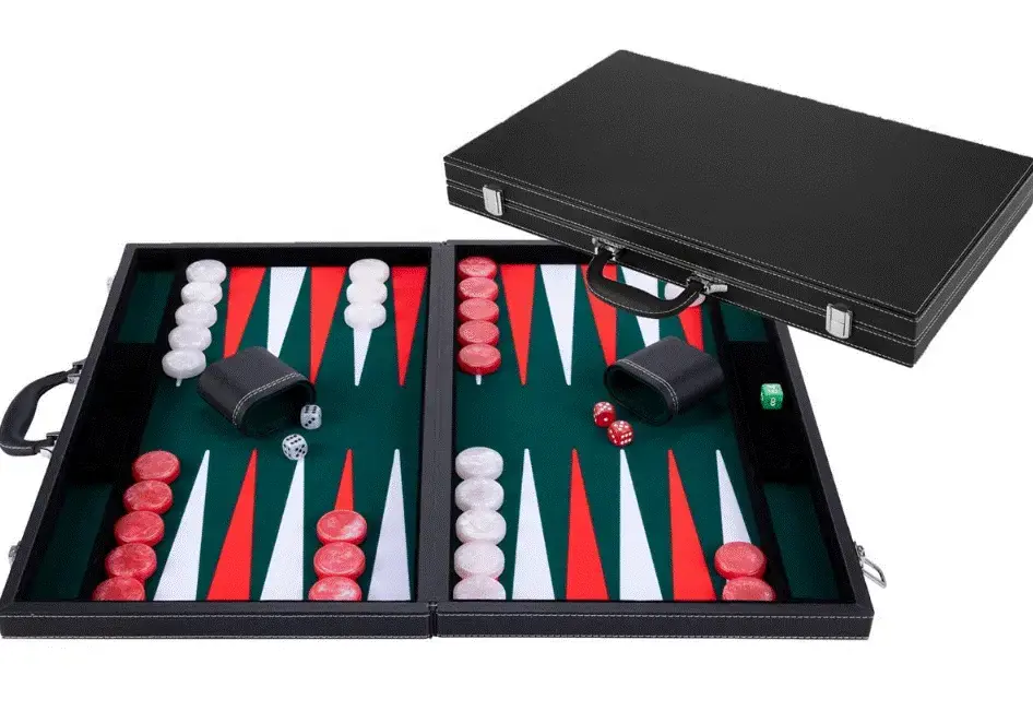 Tryggt köp | Backgammon 21 Gron Vit Och Rod