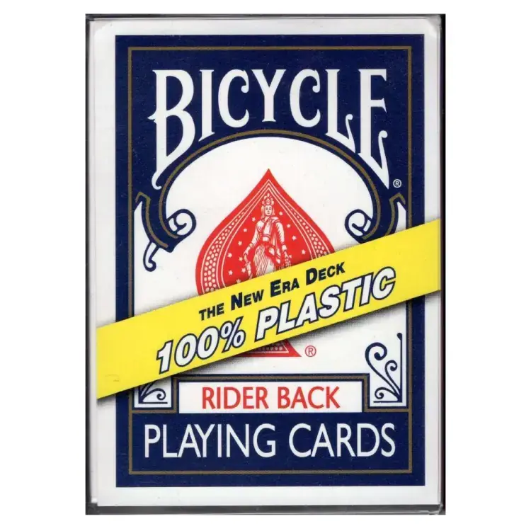 Bicycle Rider Back Plastic playing cards (Blue) | Skynda dig