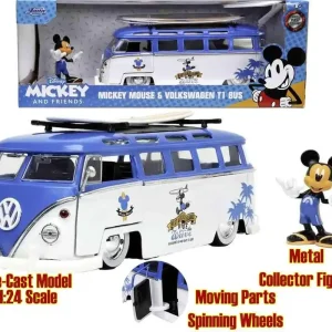 Superpris - Mickey Mouse Volkswagen T1 Buss 1967 - Die-Cast Modell 1 24