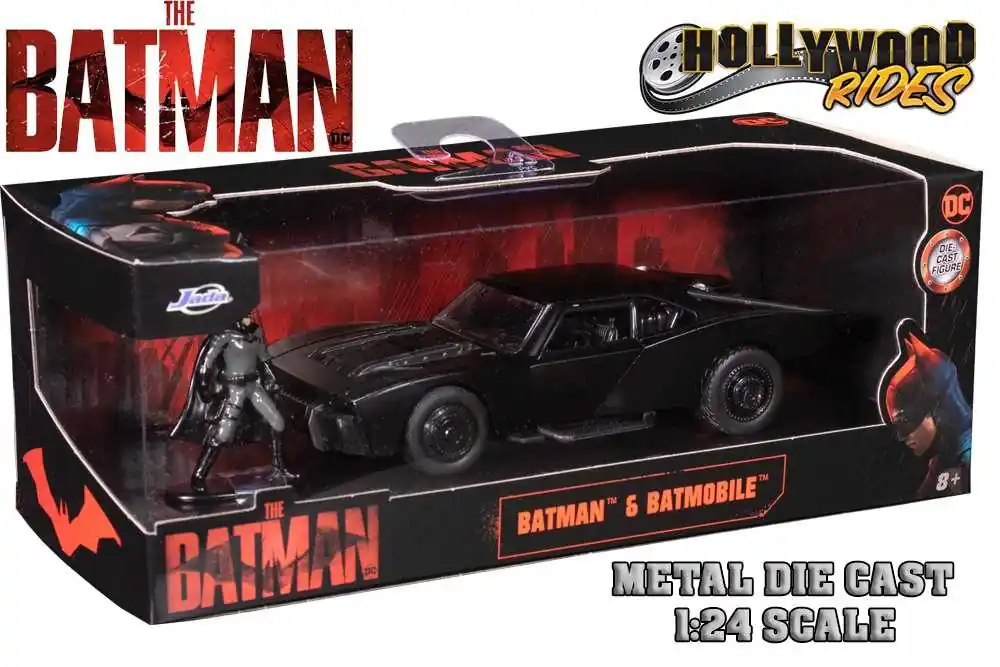 Batman 2022 Batmobile med Batman - 1 24 Die-Cast Modell - Bästa pris