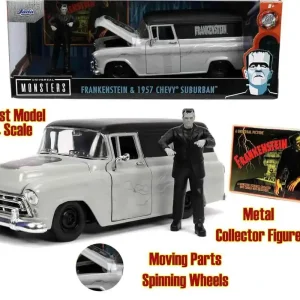 Kanonerbjudande | Universal Monsters 1957 Chevy Suburban med Frankenstein - 1 24 Die-Cast Modell