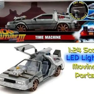 Köp direkt | Tillbaka till framtiden 3 1982 Delorean Järnvägshjul 1/24 Die-cast Modell i Begränsad Upplaga