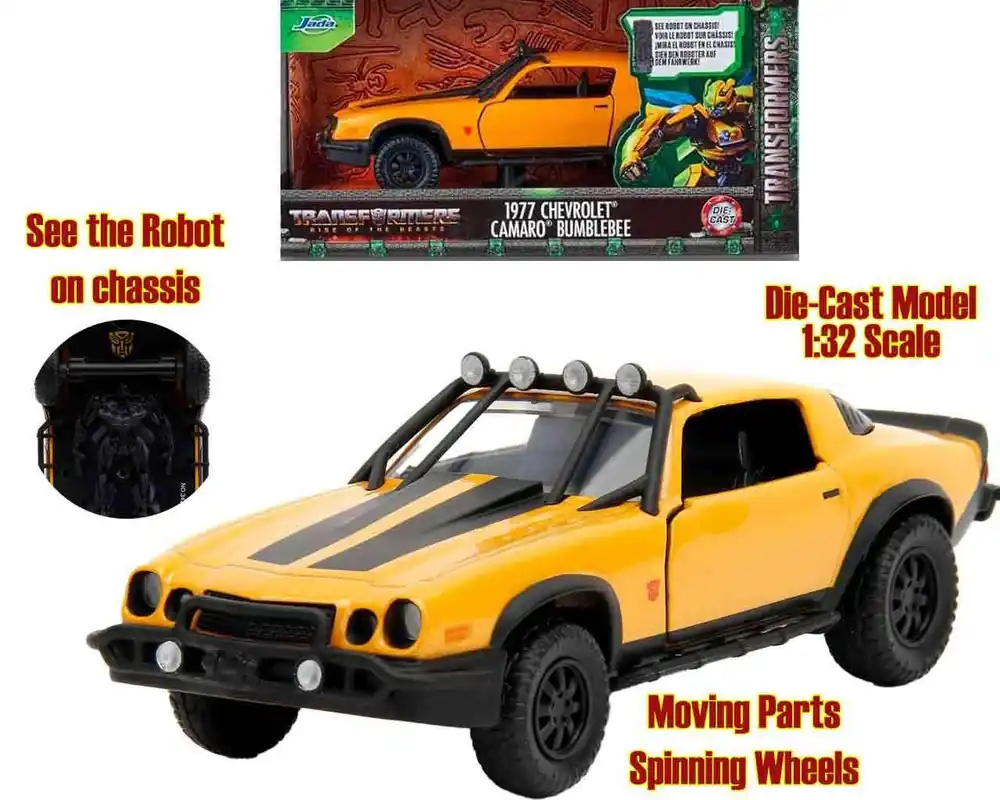 Transformers Rise of the Beasts - 1977 Chevrolet Camaro Bumblebee - 1 32 Die-Cast Modell | Riktigt fynd