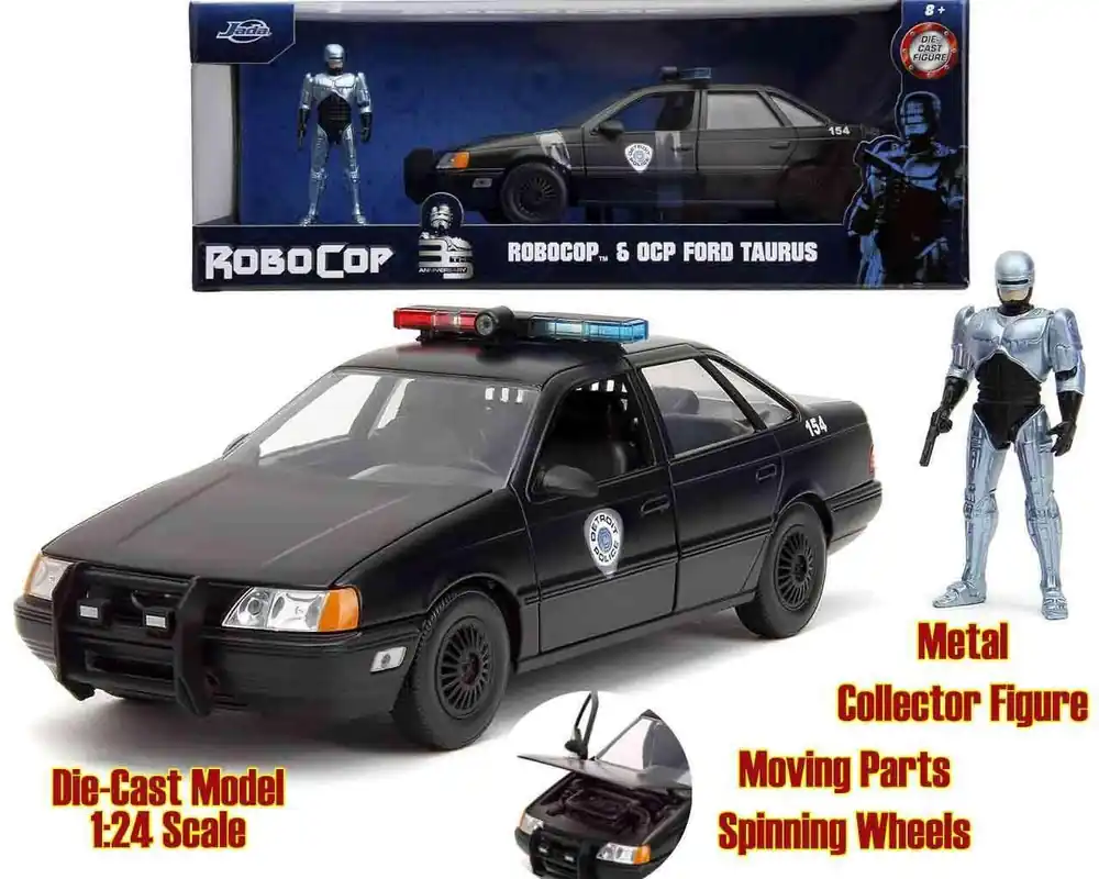 Robocop 1986 - 1986 Ford Taurus med Robocop - 1 24 Die-Cast Modell - Väl omtyckt