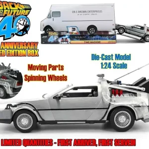 Back To The Future Part I - 1982 De Lorean Dmc 12 - 40-årsjubileumsbegränsad utgåva 1 24 Die-Cast Modell - Försäljningssuccé