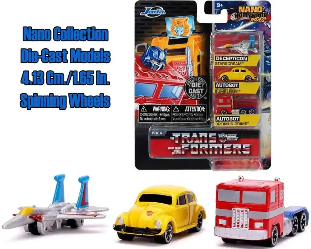 Transformes G1 – 3 Fordonsset - Die-cast Nano Modeller | Bara idag