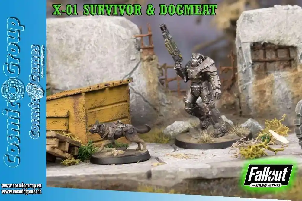 Reapris - Fww x-01 Survivor & Dogmeat - Fallout Samlarfigur