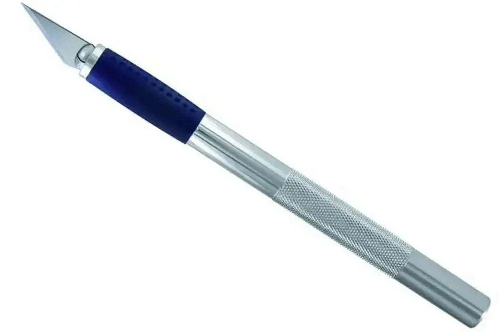 Prissänkt - Deluxe Modellkniv Nr.1 – Aluminium Soft Grip med 11 Blad för Precisionsskärning och Detaljarbete
