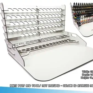 Målarställ och arbetsstation med vertikal förvaring 50x37 cm | Deal