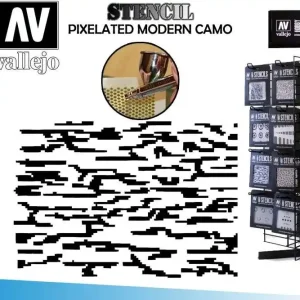 Säker betalning - Stencil STCAM004 Pixelated Modern Camo