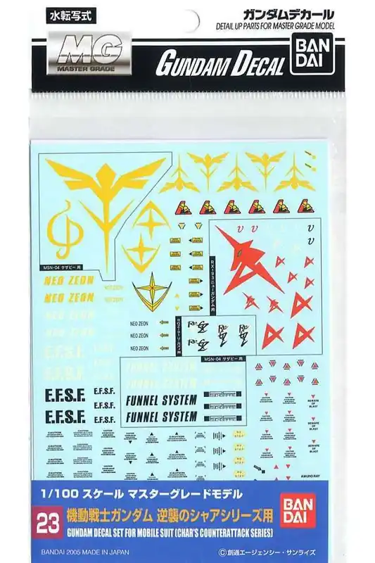 Gratis retur - Gundam Decal MG Multi Char Counter ATT