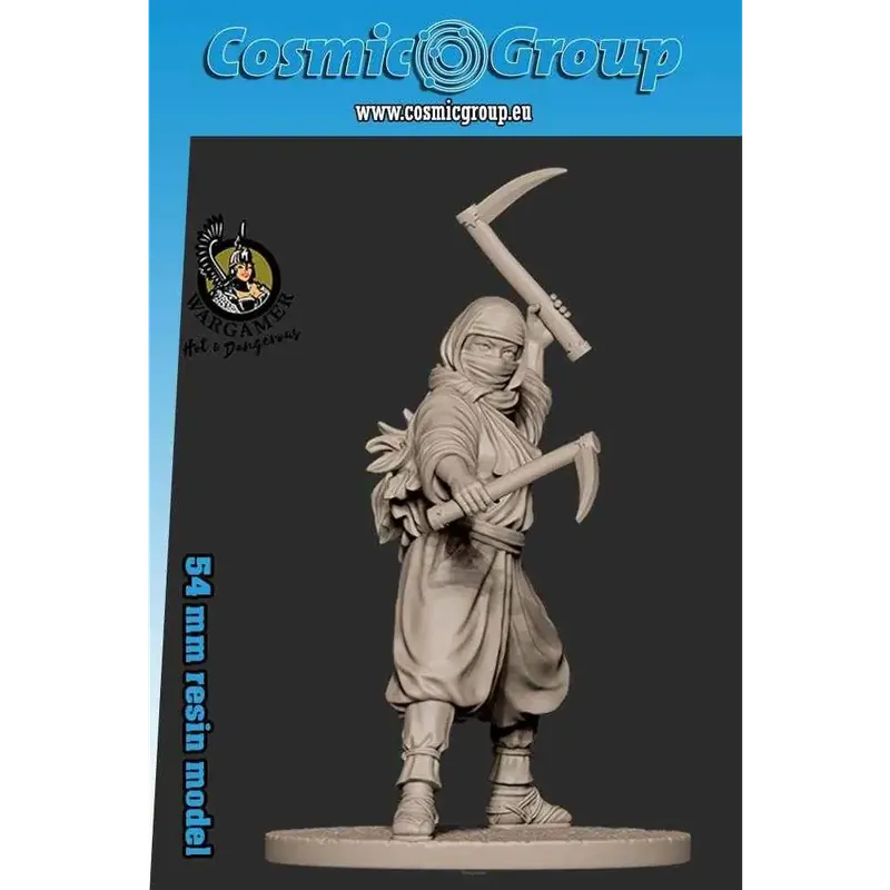 Rabatter - 54 mm Fujiko The Ninja - Resinkriga Figur