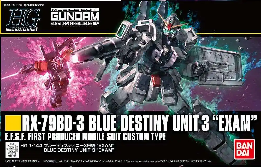 Topprodukt | Hg Blue Destiny Unit 3 Exam 1/144 – Modellbyggsats