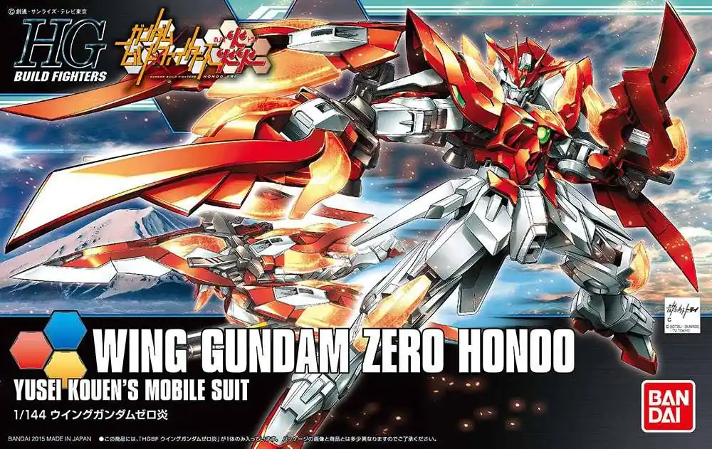 Högkvalitativ Byggare Fighters (HGBF) Gundam Wing Zero Honoo 1/144 - Klar att skickas