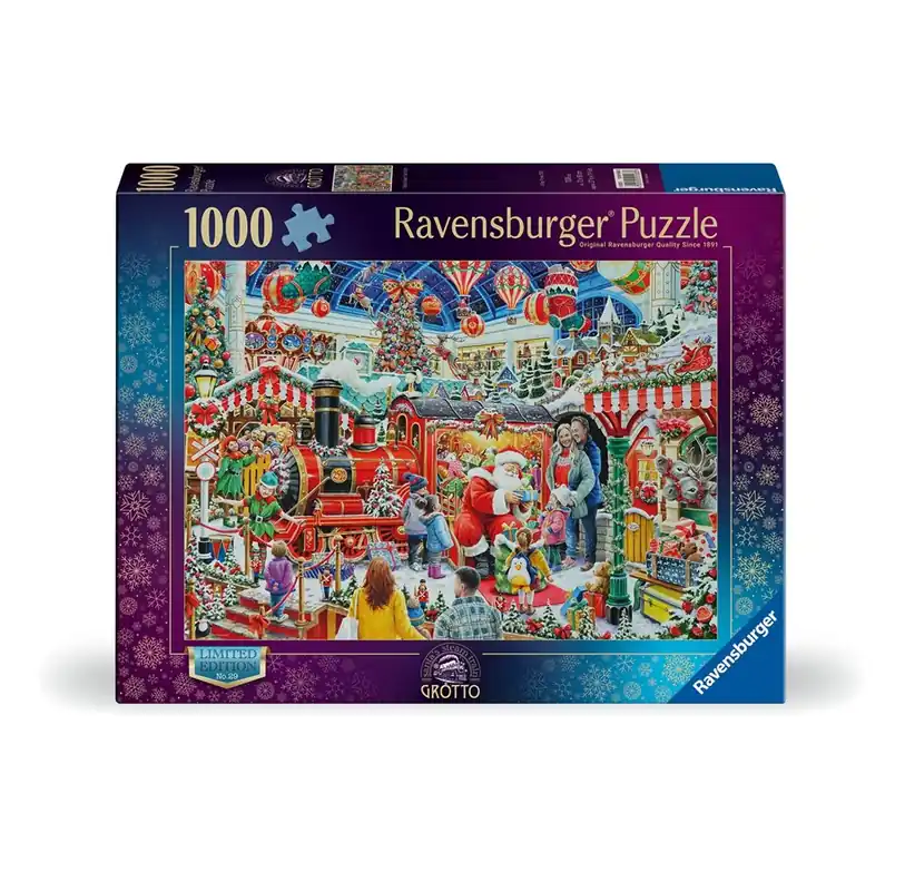 Ravensburger Christmas No29 Santa‘s Steam Train Grotto , 1000pc - Extra rabatt