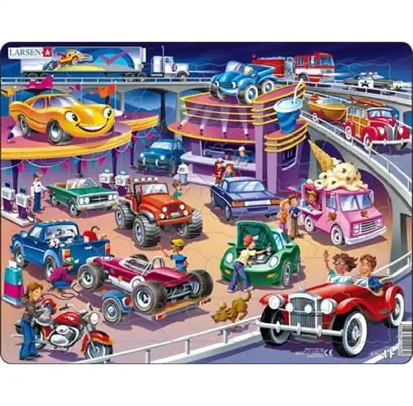 Säker betalning - Larsen Puzzles Puzzle Cars - 58 pieces Maxi (36.5x28.5 cm) 2D Pussel