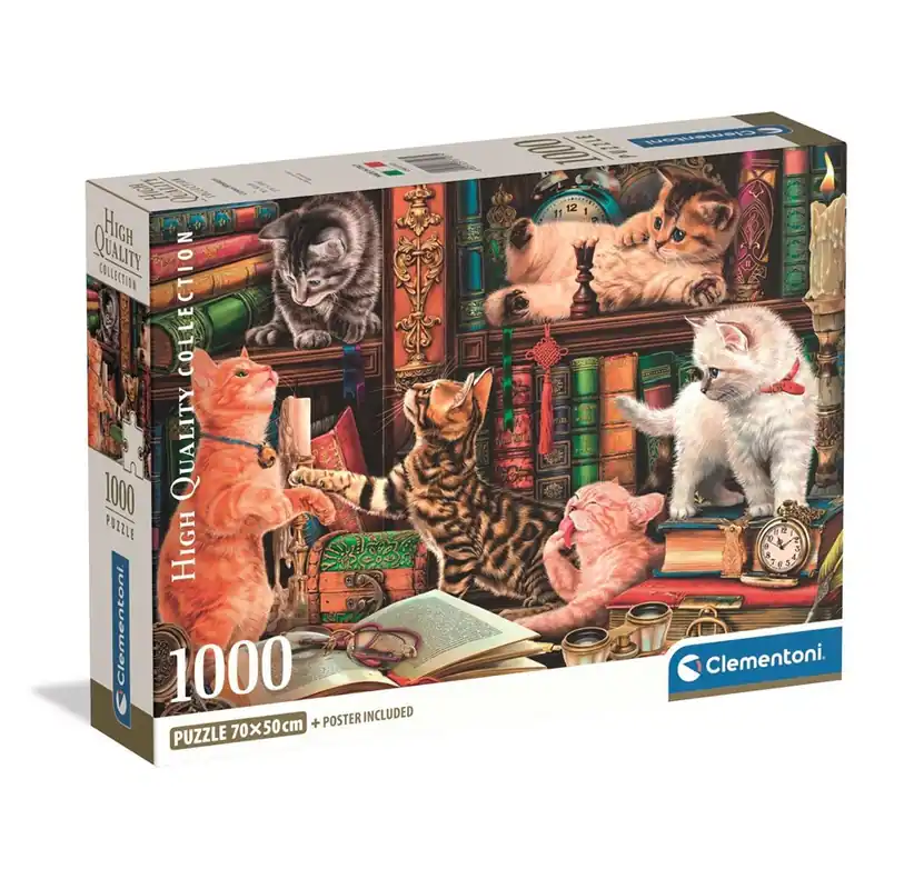 Clementoni Puzzle 1000 Pcs CB Curious Whiskers - Kampanj