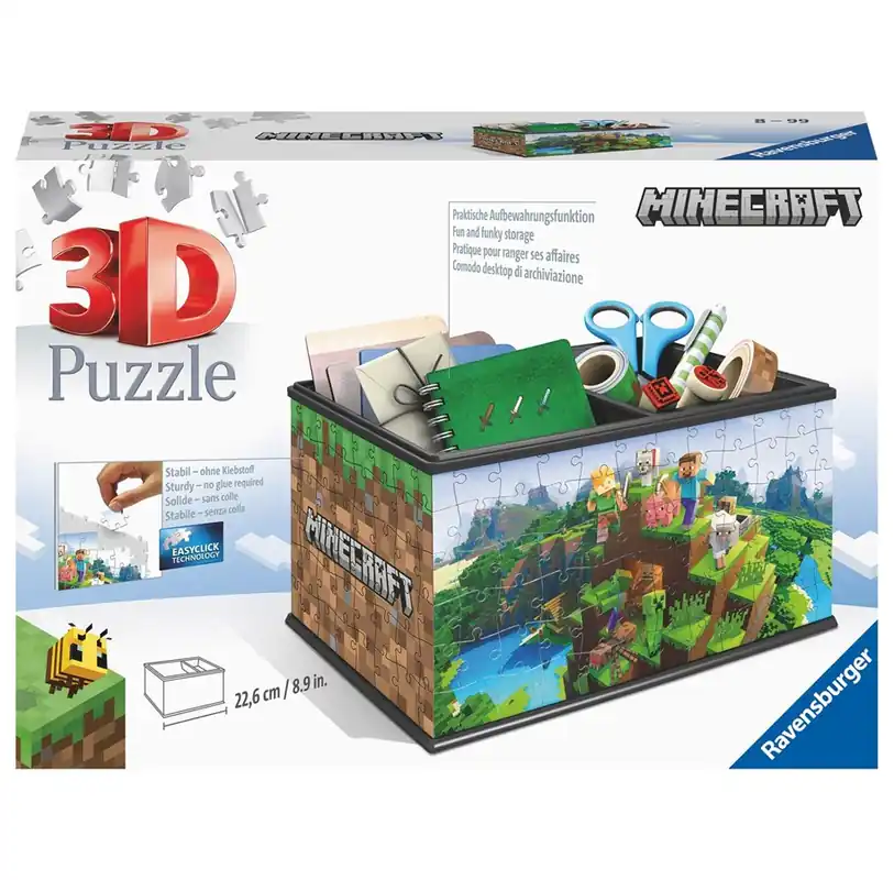 Ta chansen - Ravensburger Aufbewahrungsbox Minecraft108p 3D pusselspel
