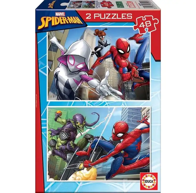 Educa Pussel Spider-Man 2x48 3D pusselspel | Bara denna vecka