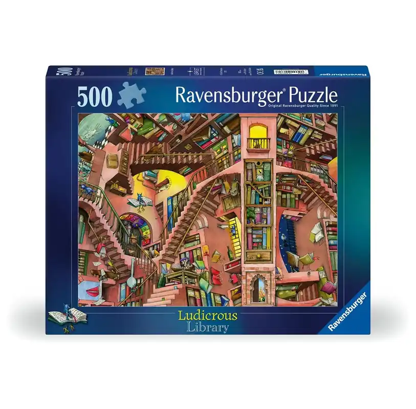 Premiumkvalitet | Ravensburger Ludicrous Library 500p