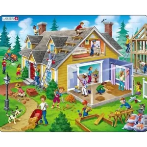 Larsen Puzzles Puslespil Hus - 62 brikker Maxi (36.5x28.5 cm) 2D Pussel - Endast ett fåtal kvar