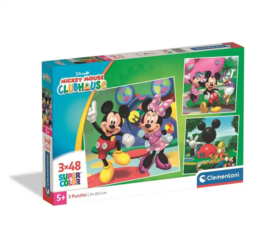 Clementoni Puzzle Mickey Mouse Club House 2026 3x48 pieces 2D Pussel | Sista dagarna