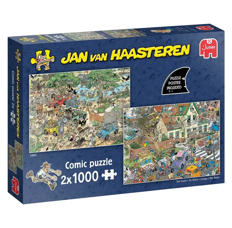 Försäljningssuccé - Jan van Haasteren Safari & Storm (2 × 1000)