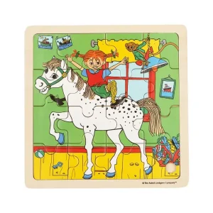 Populär - Pippi Langstrømpe Pippi - Framed Wooden Puzzle - Horse